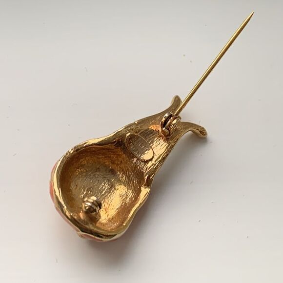 Vintage Kenneth Lane Jewelry Set - Snail Brooch Pin, Earrings from 70s 80s, KJL - Picture 6 of 9